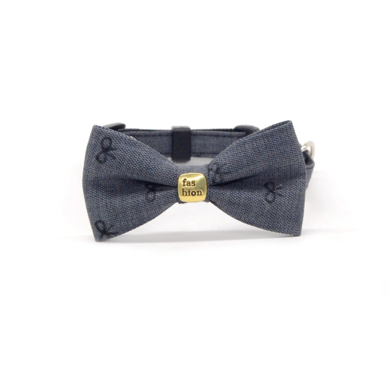 Adjustable Pet Collar with Bow Tie/Tie, Formal Fashion Neckwear for Cats & Small Dogs, Ideal for Weddings, Photoshoots & Daily