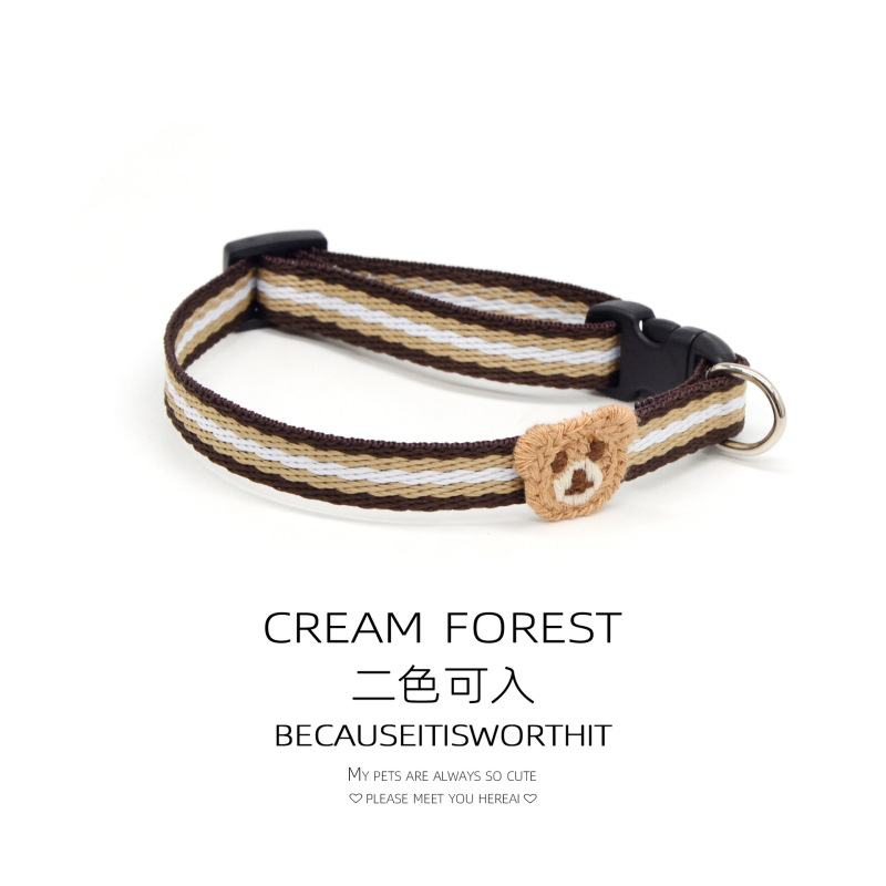 Pet Breakaway Cat Collar, Safe Cute Cotton and Linen Material Adjustable