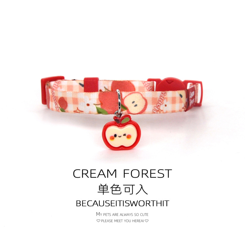 Pet Breakaway Cat Collar, Safe Cute Cotton and Linen Material Adjustable