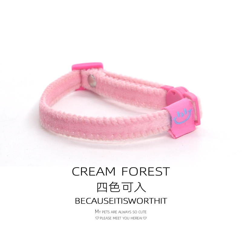 Pet Breakaway Cat Collar, Safe Cute Cotton and Linen Material Adjustable
