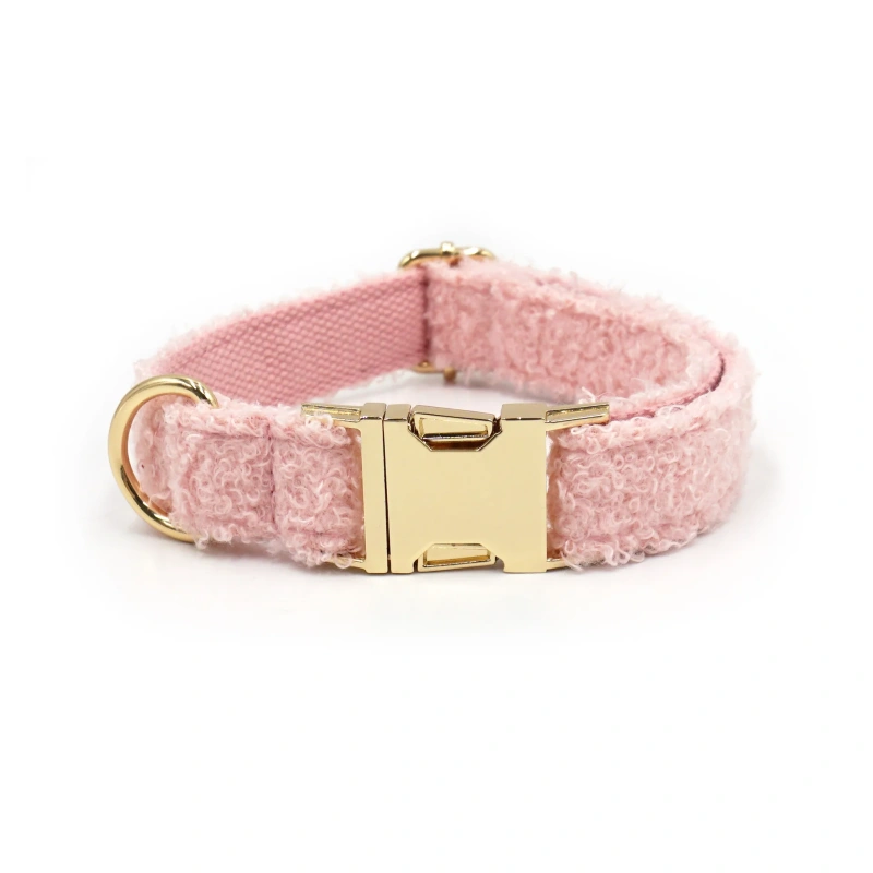 Soft Fleece Teddy Bear Dog Collar - Cozy & Adjustable Pet Necklace for Small Dogs, Cute & Comfortable