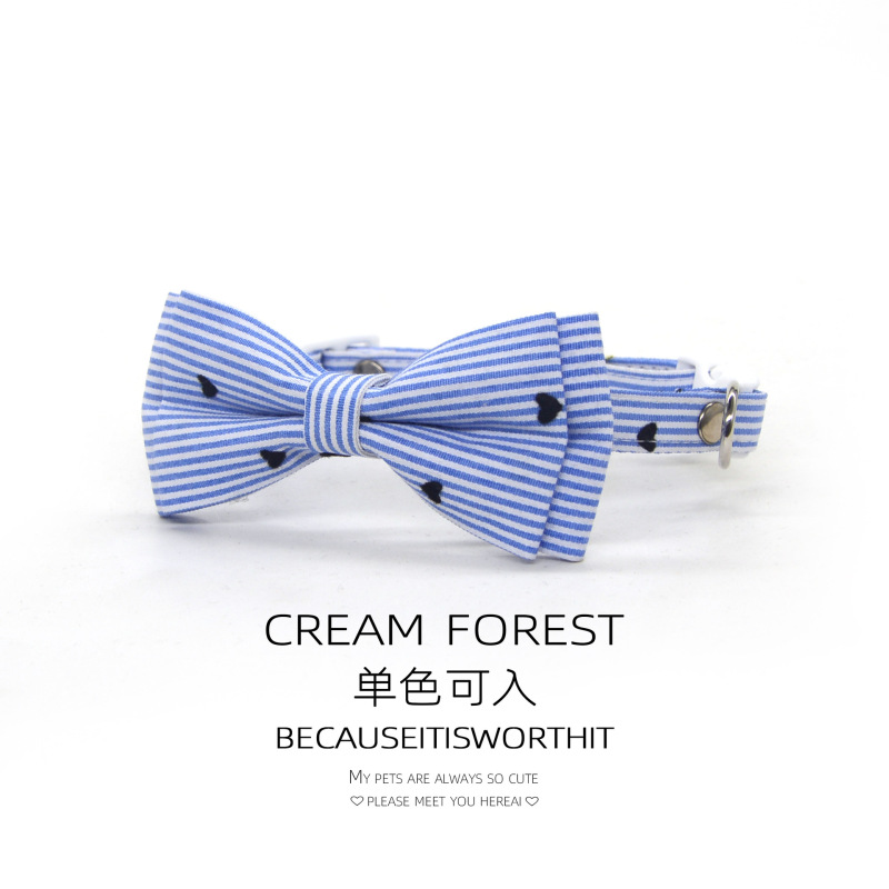 Pet Breakaway Cat Collar, Safe Cute Cotton and Linen Material Adjustable