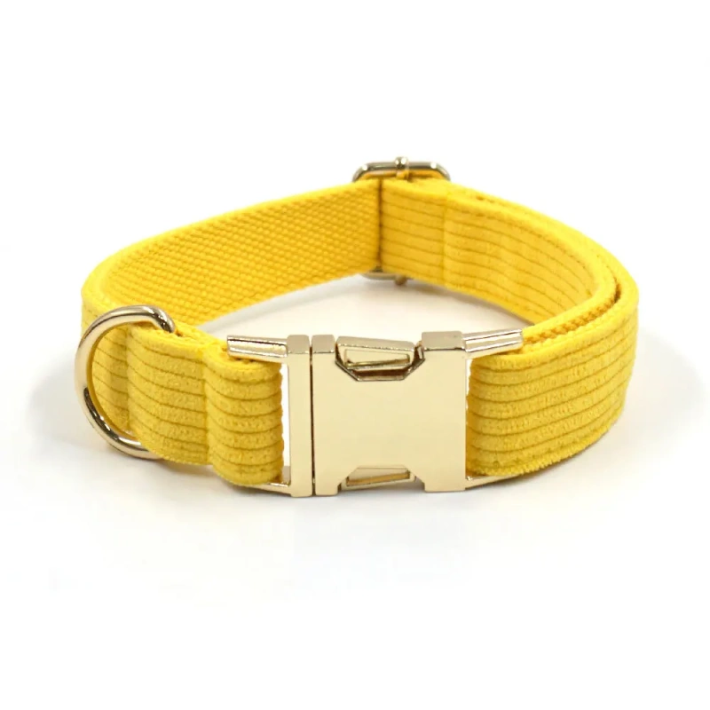 Multi Colors Corduroy Dog Cat Autumn Collars Custom Name Phone Number Puppy Necklace Adjustable Pet Leads Collar