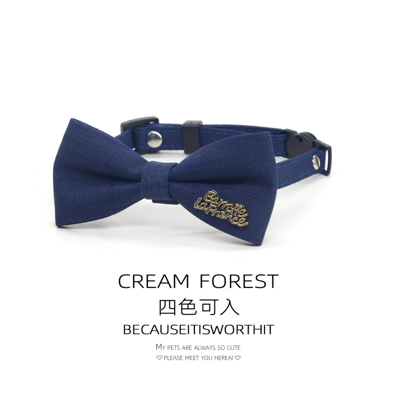 Pet Breakaway Cat Collar, Safe Cute Cotton and Linen Material Adjustable