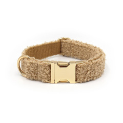 Soft Fleece Teddy Bear Dog Collar - Cozy & Adjustable Pet Necklace for Small Dogs, Cute & Comfortable
