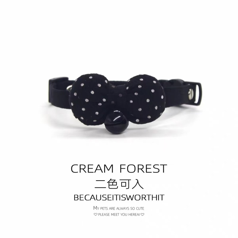 Pet Breakaway Cat Collar, Safe Cute Cotton and Linen Material Adjustable
