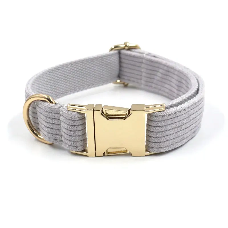 Multi Colors Corduroy Dog Cat Autumn Collars Custom Name Phone Number Puppy Necklace Adjustable Pet Leads Collar