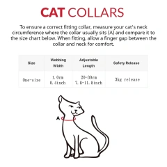 Pet Breakaway Cat Collar, Safe Cute Cotton and Linen Material Adjustable
