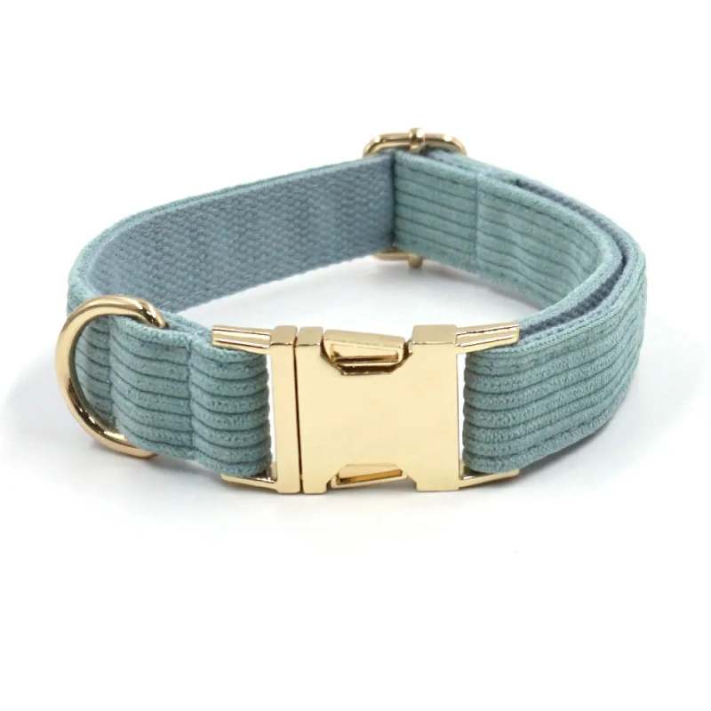Multi Colors Corduroy Dog Cat Autumn Collars Custom Name Phone Number Puppy Necklace Adjustable Pet Leads Collar