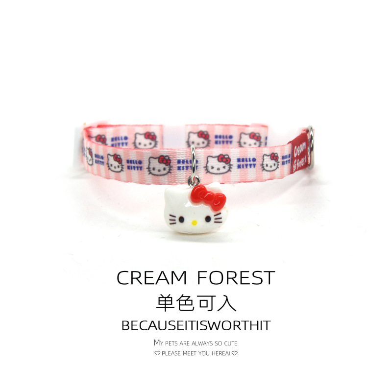 Pet Breakaway Cat Collar, Safe Cute Cotton and Linen Material Adjustable