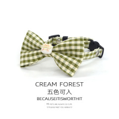 Pet Breakaway Cat Collar, Safe Cute Cotton and Linen Material Adjustable