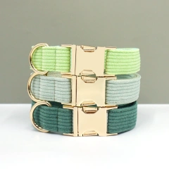 Multi Colors Corduroy Dog Cat Autumn Collars Custom Name Phone Number Puppy Necklace Adjustable Pet Leads Collar