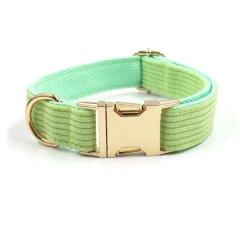 Multi Colors Corduroy Dog Cat Autumn Collars Custom Name Phone Number Puppy Necklace Adjustable Pet Leads Collar