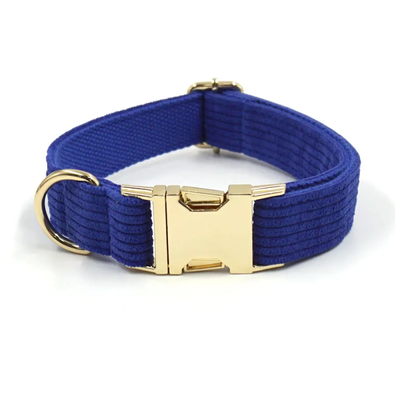 Multi Colors Corduroy Dog Cat Autumn Collars Custom Name Phone Number Puppy Necklace Adjustable Pet Leads Collar