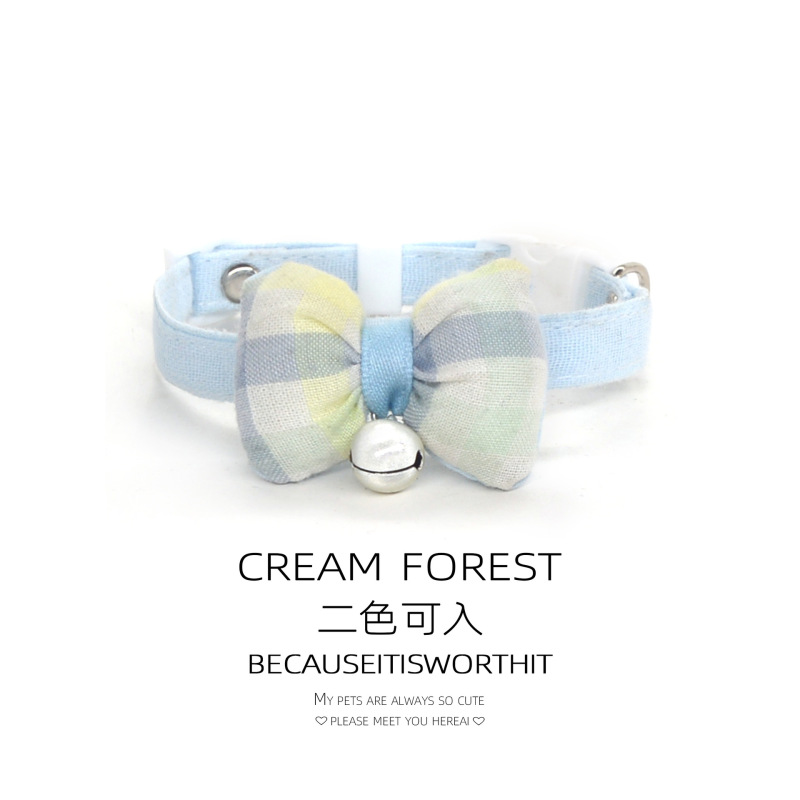 Pet Breakaway Cat Collar, Safe Cute Cotton and Linen Material Adjustable