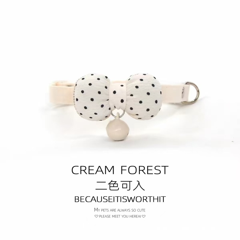 Pet Breakaway Cat Collar, Safe Cute Cotton and Linen Material Adjustable