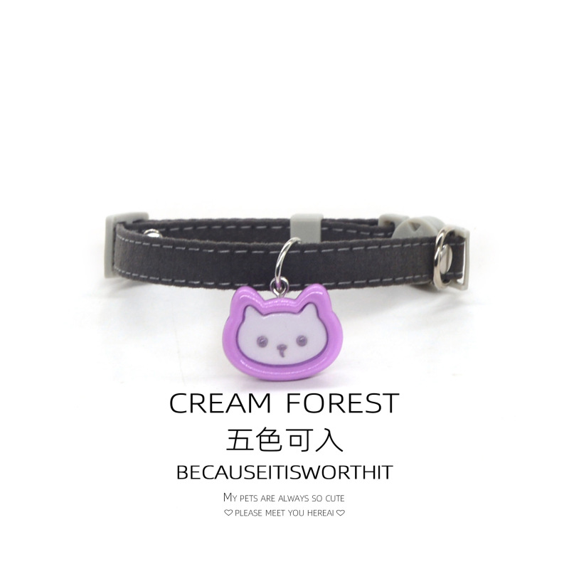 Pet Breakaway Cat Collar, Safe Cute Cotton and Linen Material Adjustable