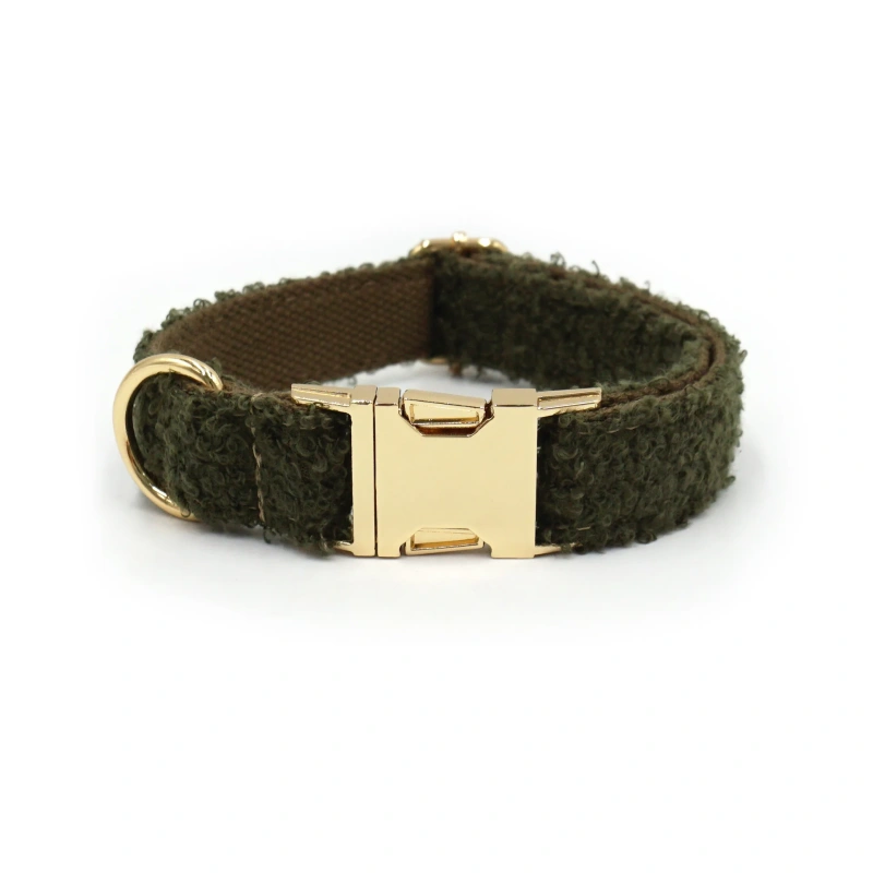 Soft Fleece Teddy Bear Dog Collar - Cozy & Adjustable Pet Necklace for Small Dogs, Cute & Comfortable