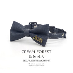 Pet Breakaway Cat Collar, Safe Cute Cotton and Linen Material Adjustable