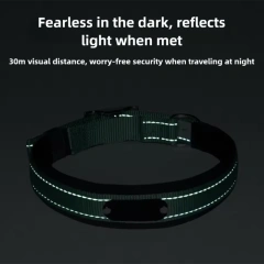 Reflective Dog Collar Personalized Pet Tag Collar Custom Puppy Cat Nameplate ID Collars Engraved Comfortable Diving cloth Padded