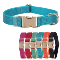 Glow Castle Solid Reflective Eco-friendly Nylon Dog Collar Luxury Metal Buckle Personalized Engraved Durable Training Leash
