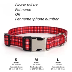 Custom Large Dog Collar Cute Print Personalized Pet Collar Nylon Puppy Dogs ID Collars Engraved Name for Small Medium Large Dog