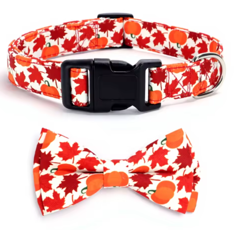 Halloween Christmas Plaid Pet Collar Plaid Snowflake Santa Claus Printed Bow Ties