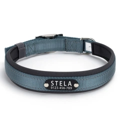 Reflective Dog Collar Personalized Pet Tag Collar Custom Puppy Cat Nameplate ID Collars Engraved Comfortable Diving cloth Padded