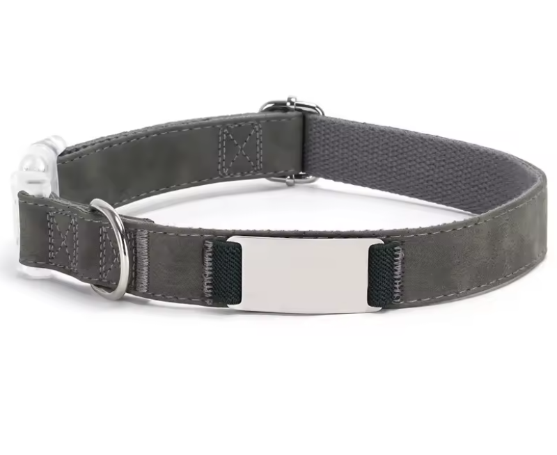 Engraved Cartoon Padded Soft Pet Collar