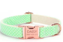 Personalized Engravable Luxury Polyester Pet Collar Set