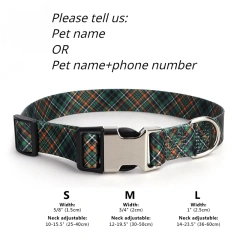 Custom Large Dog Collar Cute Print Personalized Pet Collar Nylon Puppy Dogs ID Collars Engraved Name for Small Medium Large Dog