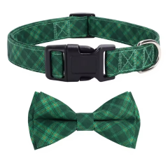 Halloween Christmas Plaid Pet Collar Plaid Snowflake Santa Claus Printed Bow Ties