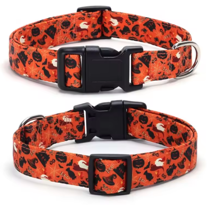 Halloween Themed Dog Collar for Small and Medium Dogs Adjustable