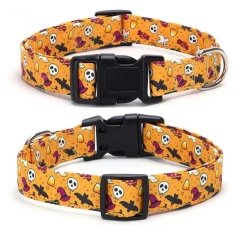 Halloween Themed Dog Collar for Small and Medium Dogs Adjustable Pet Neck Collar Wholesale