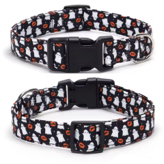 Halloween Themed Dog Collar for Small and Medium Dogs Adjustable