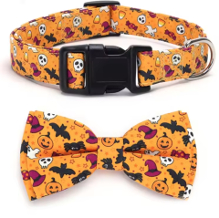 Halloween Themed Dog Collar for Small and Medium Dogs Adjustable