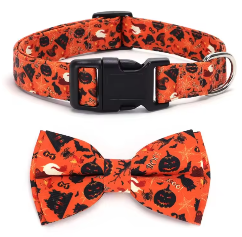 Halloween Themed Dog Collar for Small and Medium Dogs Adjustable