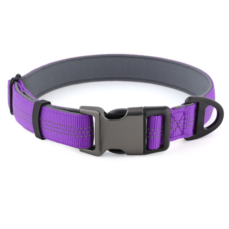 Reflective Dog Collar For Medium Large Dogs Soft Neoprene Padded Nylon Collar for Medium Large Dogs