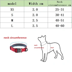Reflective Dog Collar For Medium Large Dogs Soft Neoprene Padded Nylon Sturdy Adjustable Pets Collar for Medium Large Dogs