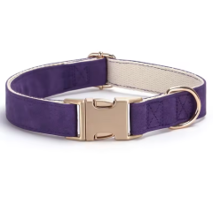 Soft Pu Leather Cotton Webbing Adjustable Pet Dog Collar