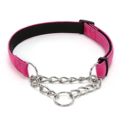 New Dogs Collars Supplies Pinch Collar Leads Pet Products Nylon Reflective Dog Training Soft Lined Dog Necklace P Chain