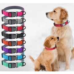 Reflective Dog Collar For Medium Large Dogs Soft Neoprene Padded Nylon Sturdy Adjustable Pets Collar for Medium Large Dogs