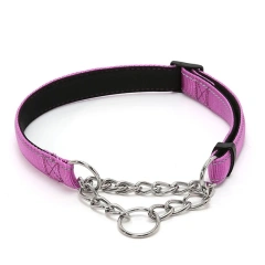 New Dogs Collars Supplies Pinch Collar Leads Pet Products Nylon Reflective Dog Training Soft Lined Dog Necklace P Chain