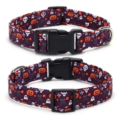 Halloween Themed Dog Collar for Small and Medium Dogs Adjustable Pet Neck Collar Wholesale