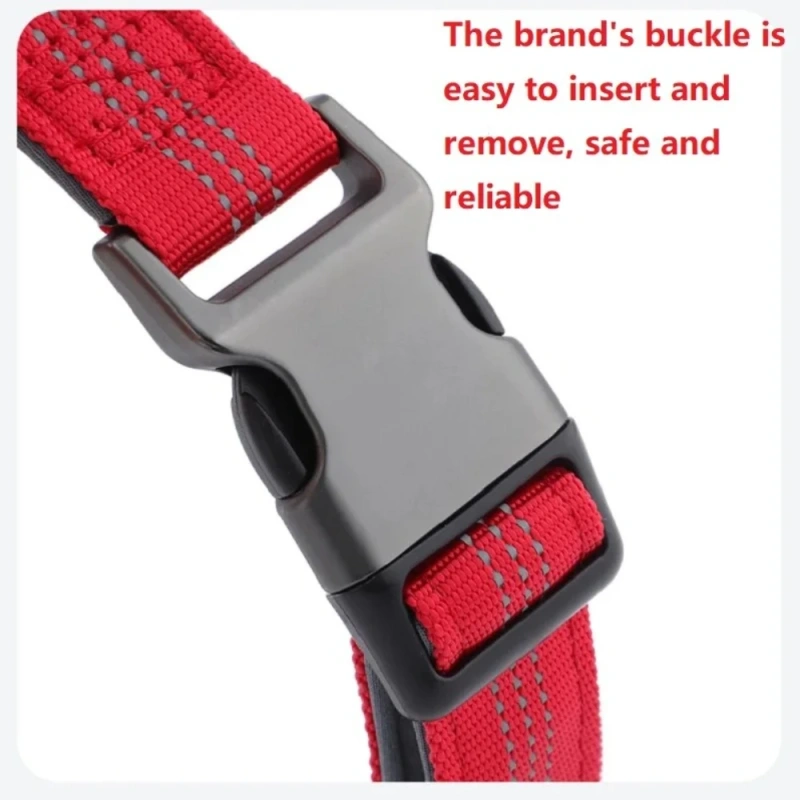 Reflective Dog Collar For Medium Large Dogs Soft Neoprene Padded Nylon Sturdy Adjustable Pets Collar for Medium Large Dogs