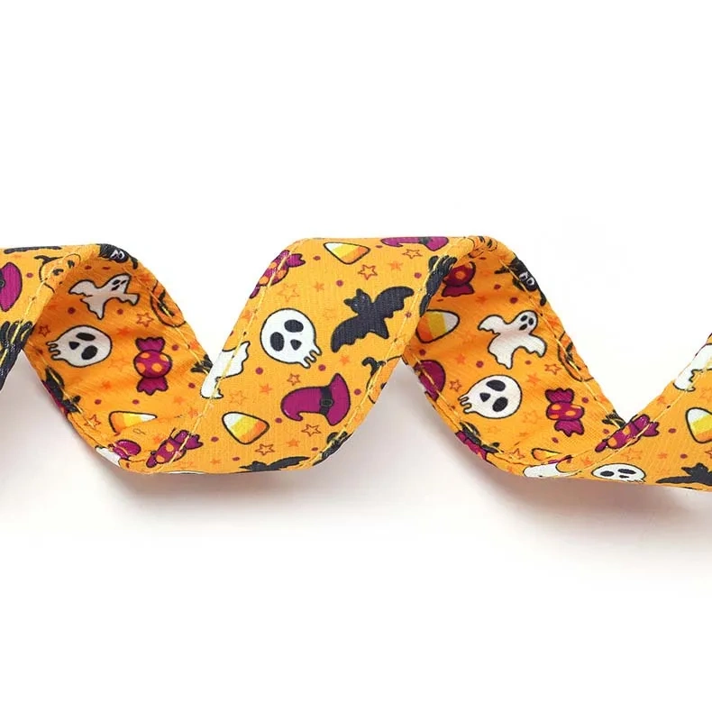 Halloween Themed Dog Collar for Small and Medium Dogs Adjustable Pet Neck Collar Wholesale