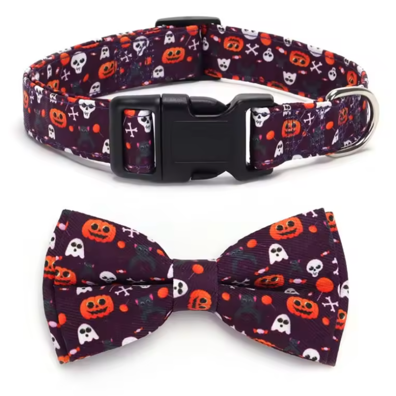 Halloween Themed Dog Collar for Small and Medium Dogs Adjustable