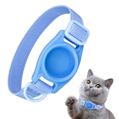 Reflective Nylon Webbing with Built in Tracker Holder for AirTag Safety Breakaway Buckle Sturdy Puppy Kitten Pet Dog Collar