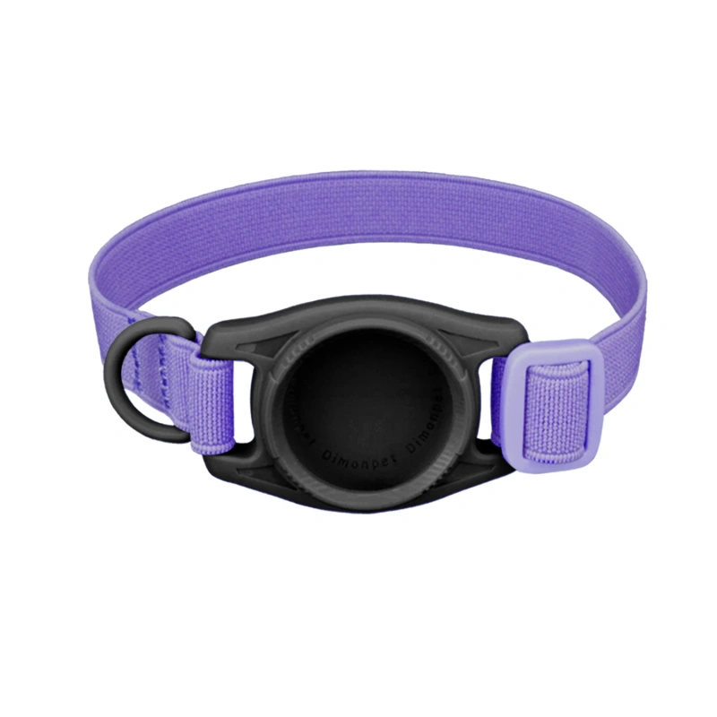 Reflective Nylon Webbing with Built in Tracker Holder for AirTag Safety Breakaway Buckle Sturdy Puppy Kitten Pet Dog Collar