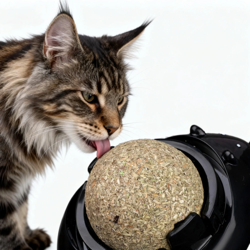 Durable Pet Toys Rotating Wall Catnip Ball Natural Plants Catnip for Cats Cat Play Molar Teeth Cleaning Mouse Catnip Toy